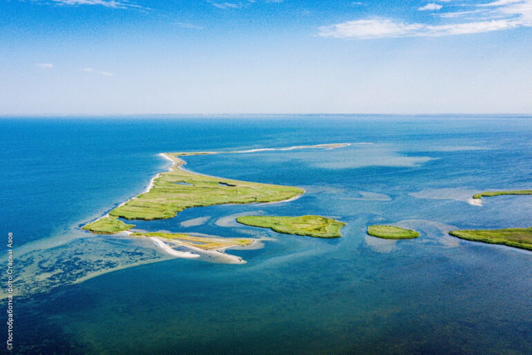Остров Большой Дзендзик с высоты птичьего полета
